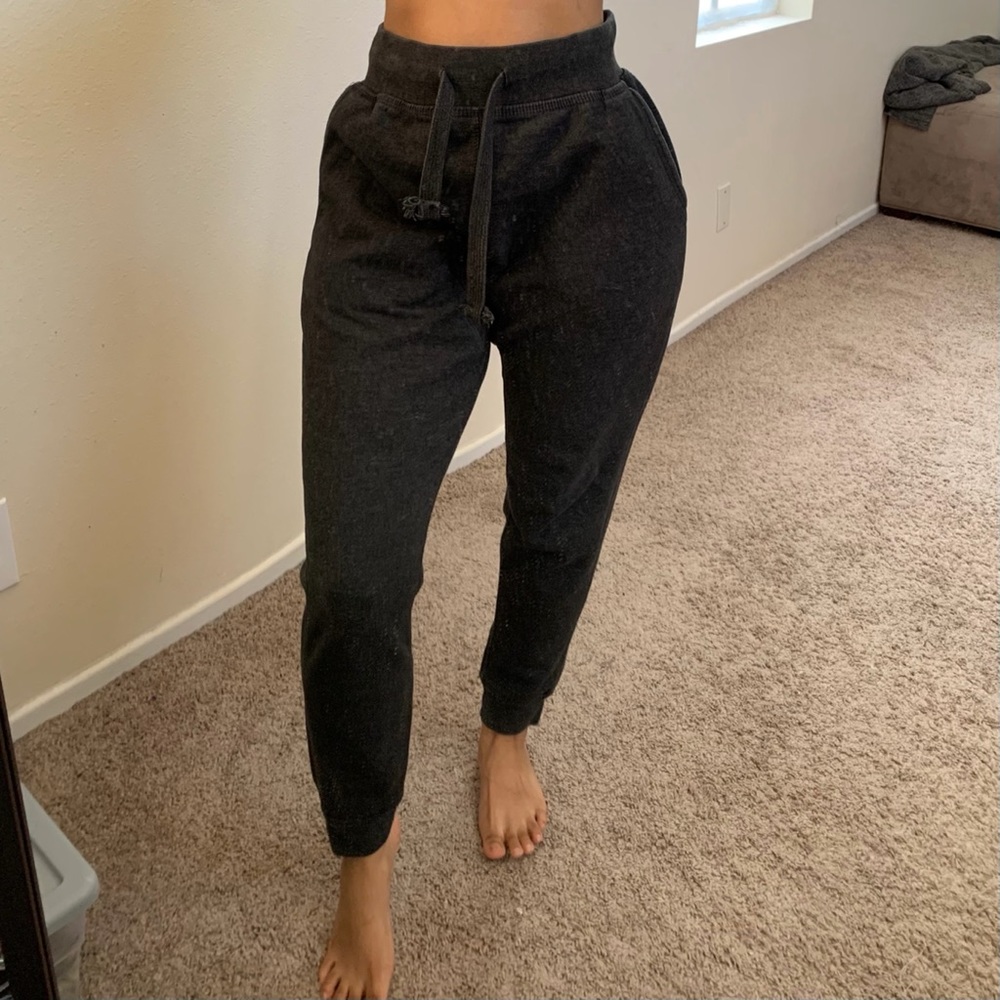 Charcoal high rise joggers